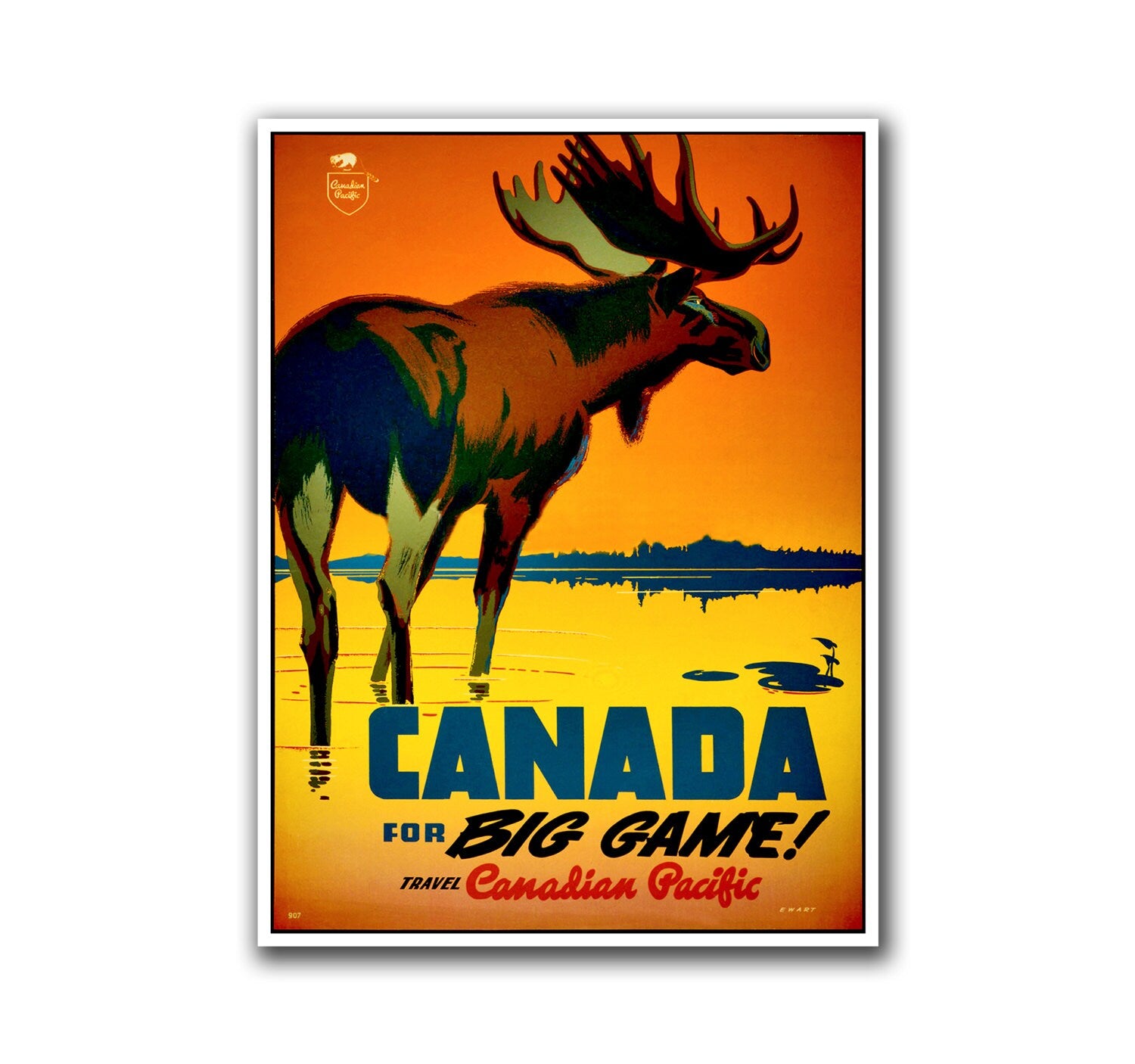 Canada Travel Poster Art Hunting Print Sports Decor (H153)
