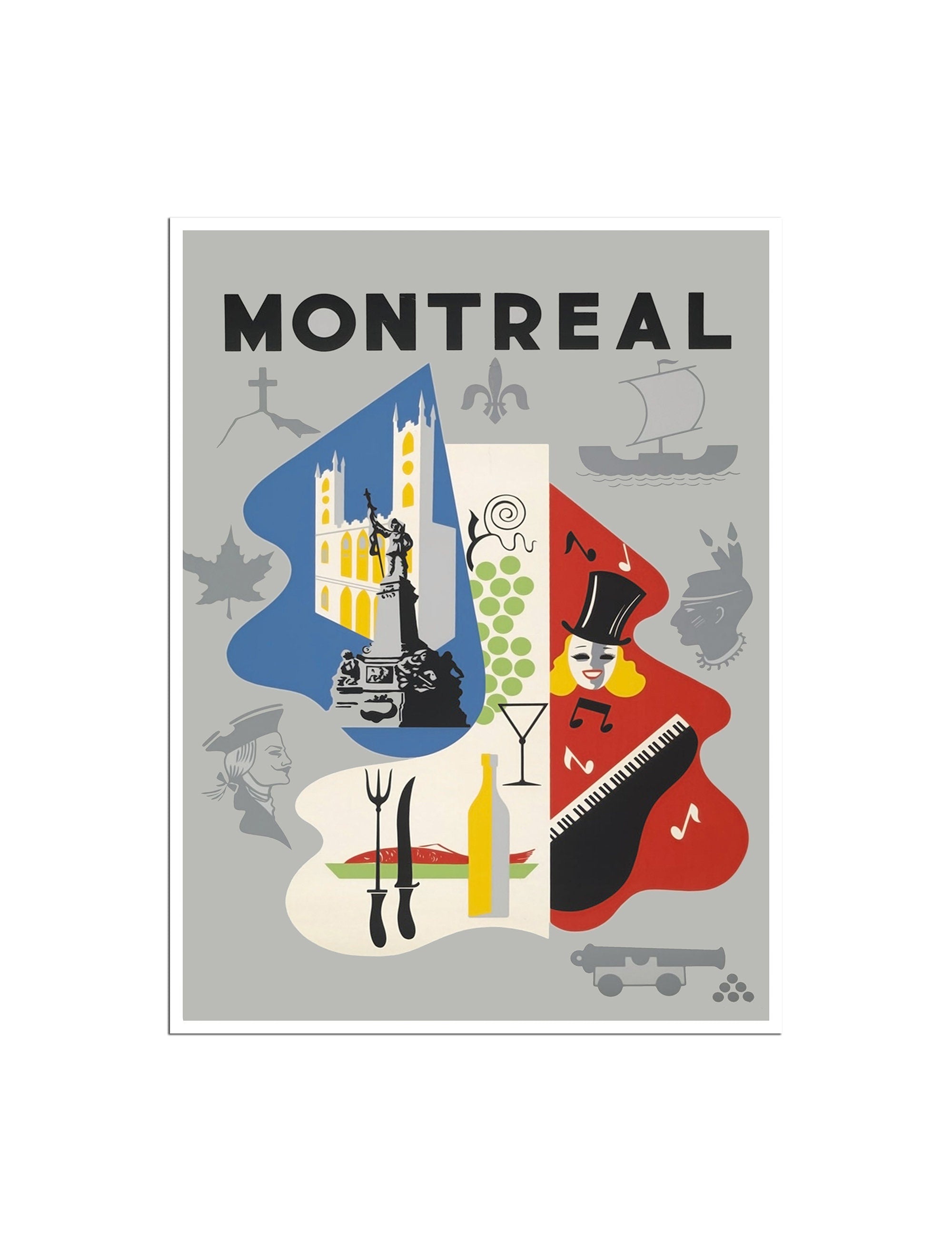 Montreal Travel Poster Canada Art Print Vintage Home Decor (XR2580)