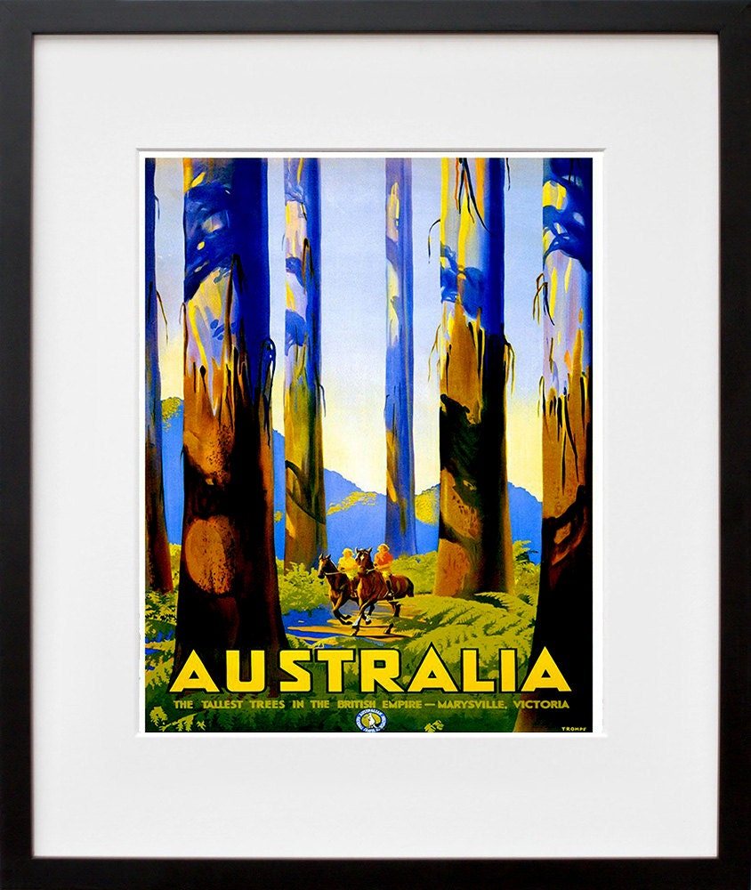 Australia Travel Poster Home Decor Australian Wall Art Print (ZT541)
