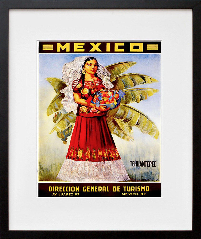 Mexico Travel Poster Home Decor Mexican Wall Art Print (ZT539)