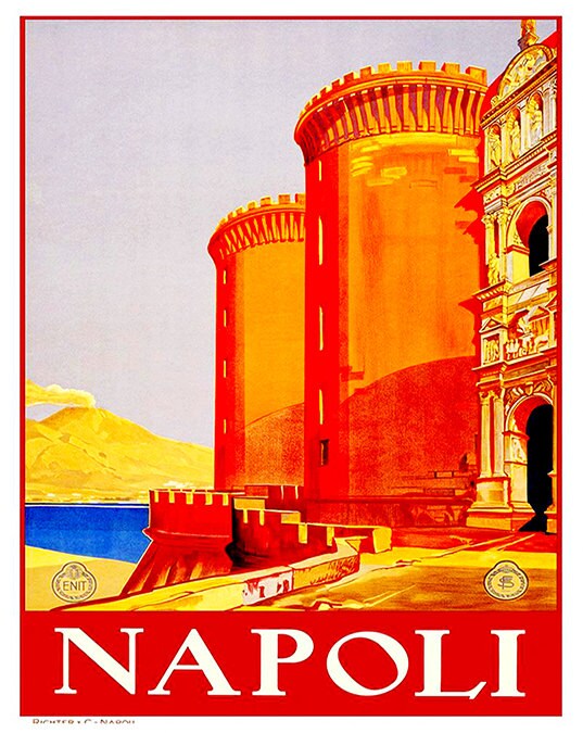 Napoli Italy Travel Poster Home Decor Italian Wall Art Print (ZT528)