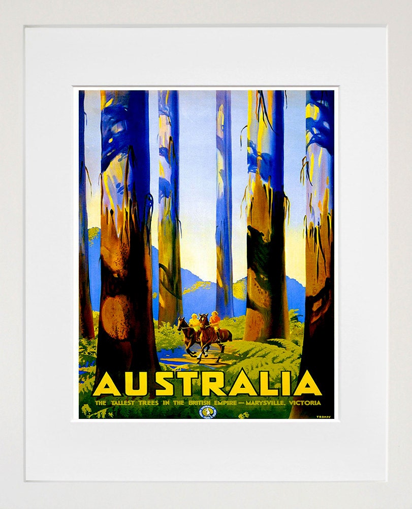 Australia Travel Poster Home Decor Australian Wall Art Print (ZT541)