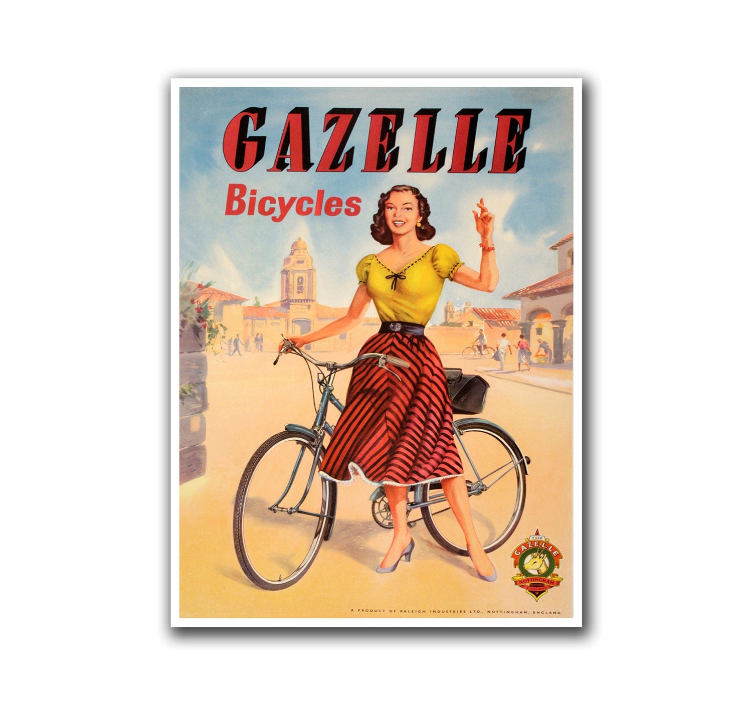 Vintage Bicycling Art Cycling Decor Biking Poster (H221)