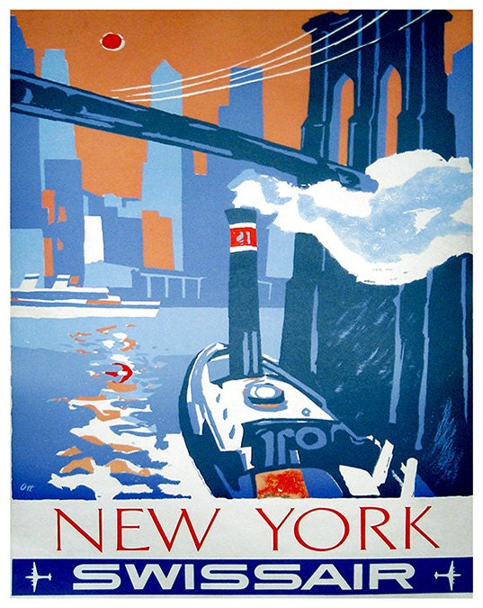 New York Art Wall Decor Retro Travel Poster  (ZT520)