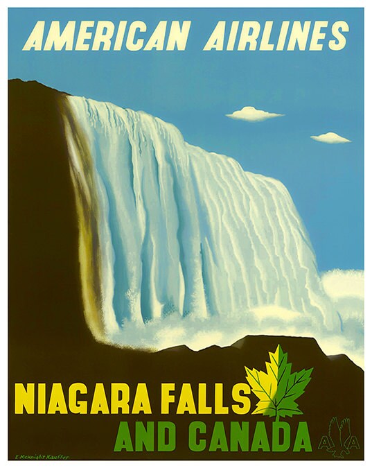 Niagara Falls Art Wall Decor Retro Canada Travel Poster  (ZT516)