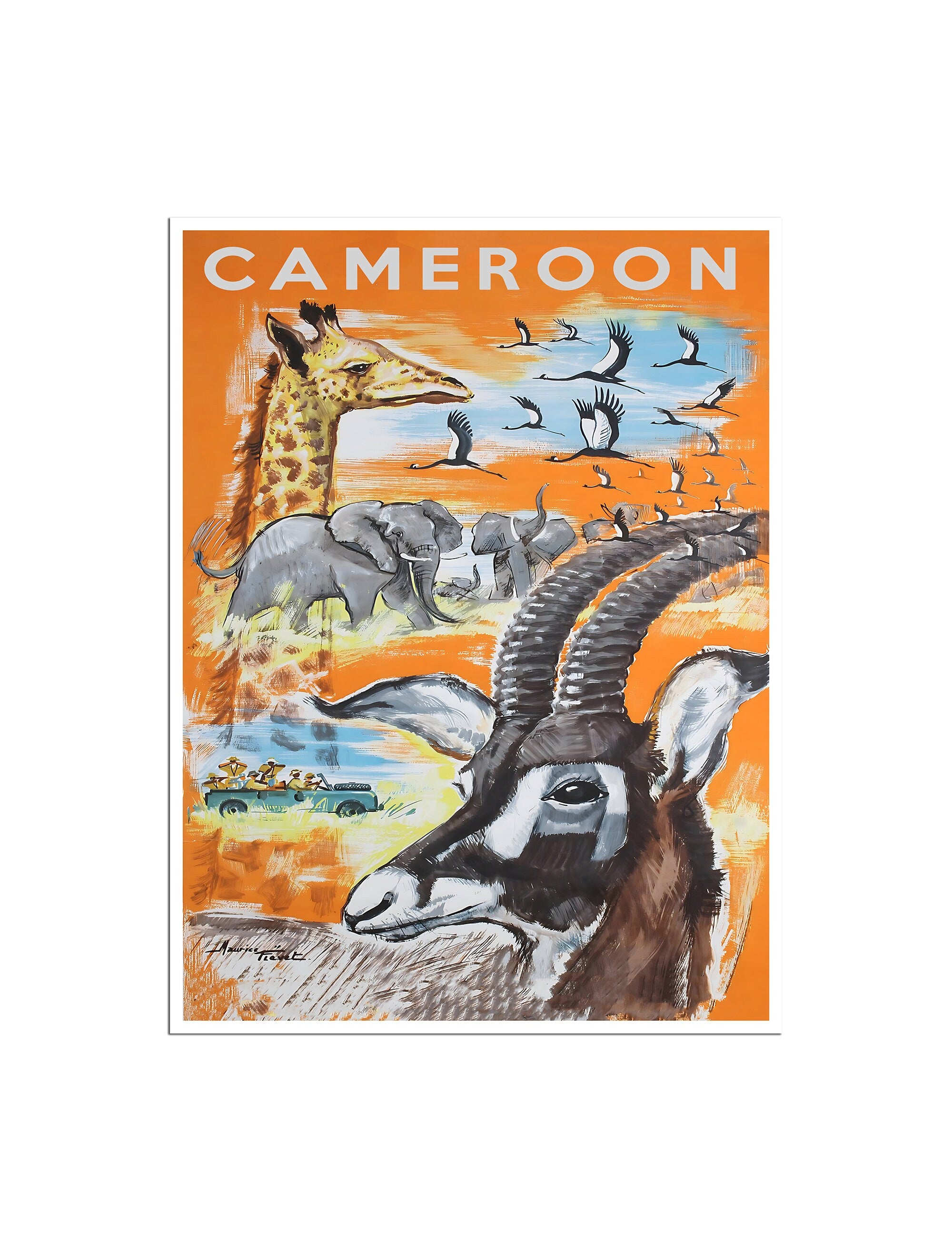 Cameroon Travel Poster Africa Print African Art Decor (XR4699)