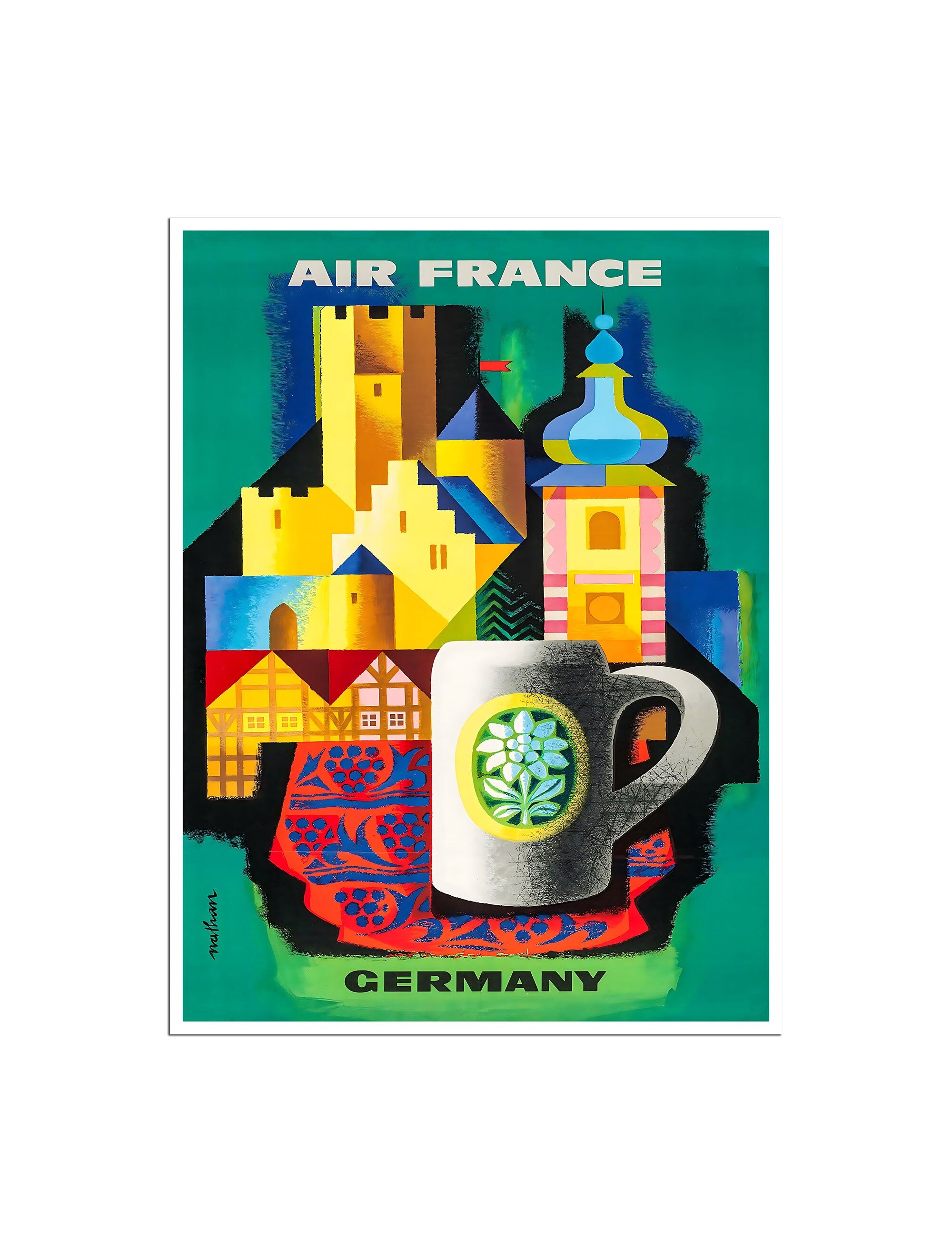 Germany Art Vintage Germany Travel Poster Print Home Decor (XR4700)