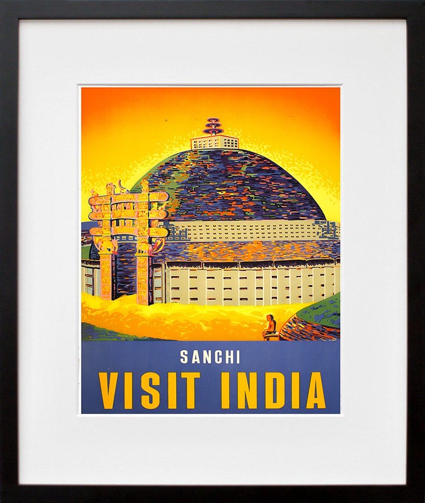 Vintage Travel Poster India Wall Art Print (ZT605)