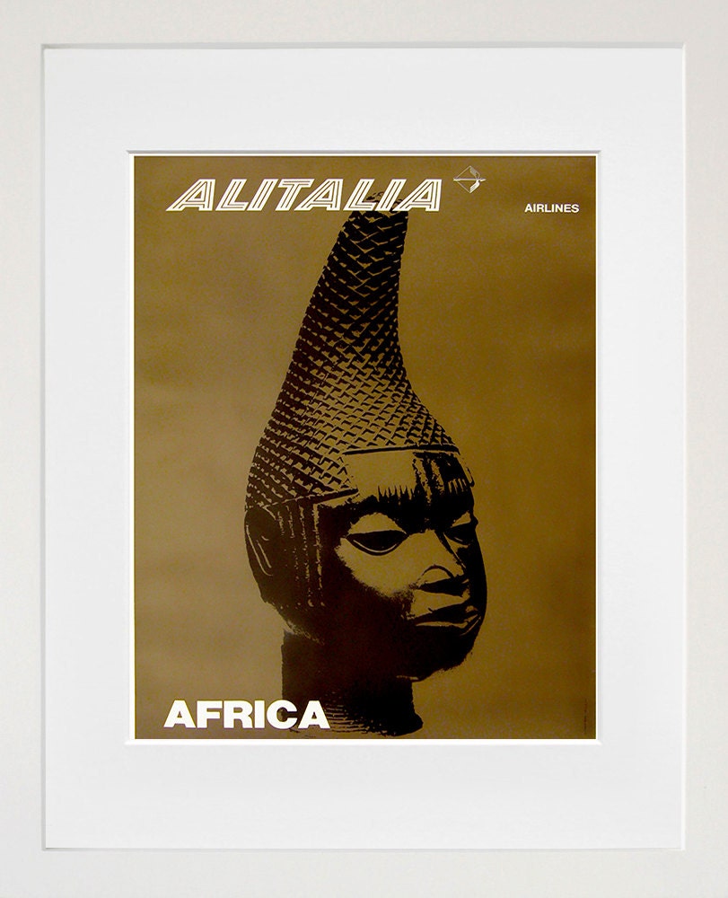 Alitalia Africa Travel Poster