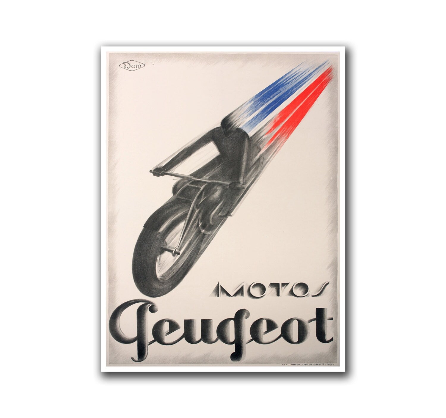 Retro Poster Art Motorcycle Home Decor Vintage Print (H262)