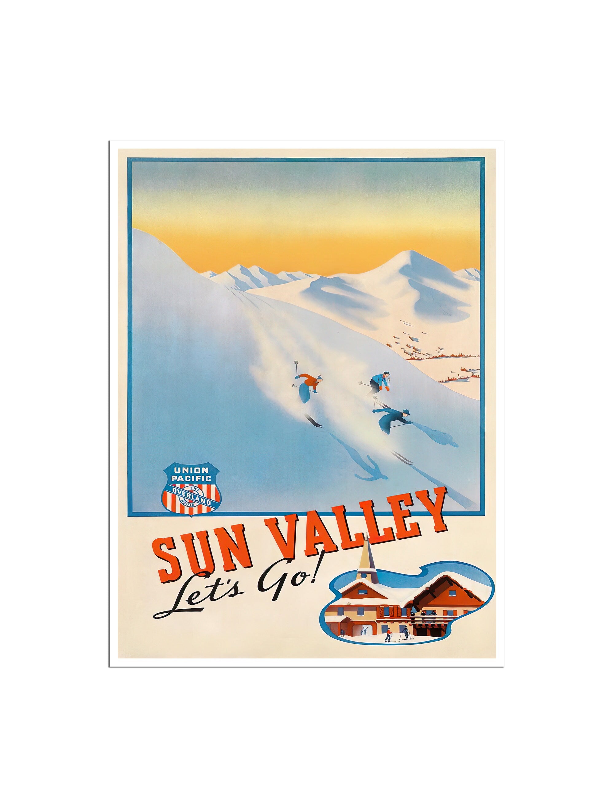 Sun Valley Poster Vintage Idaho Art Home Decor Travel Print (XR4709)