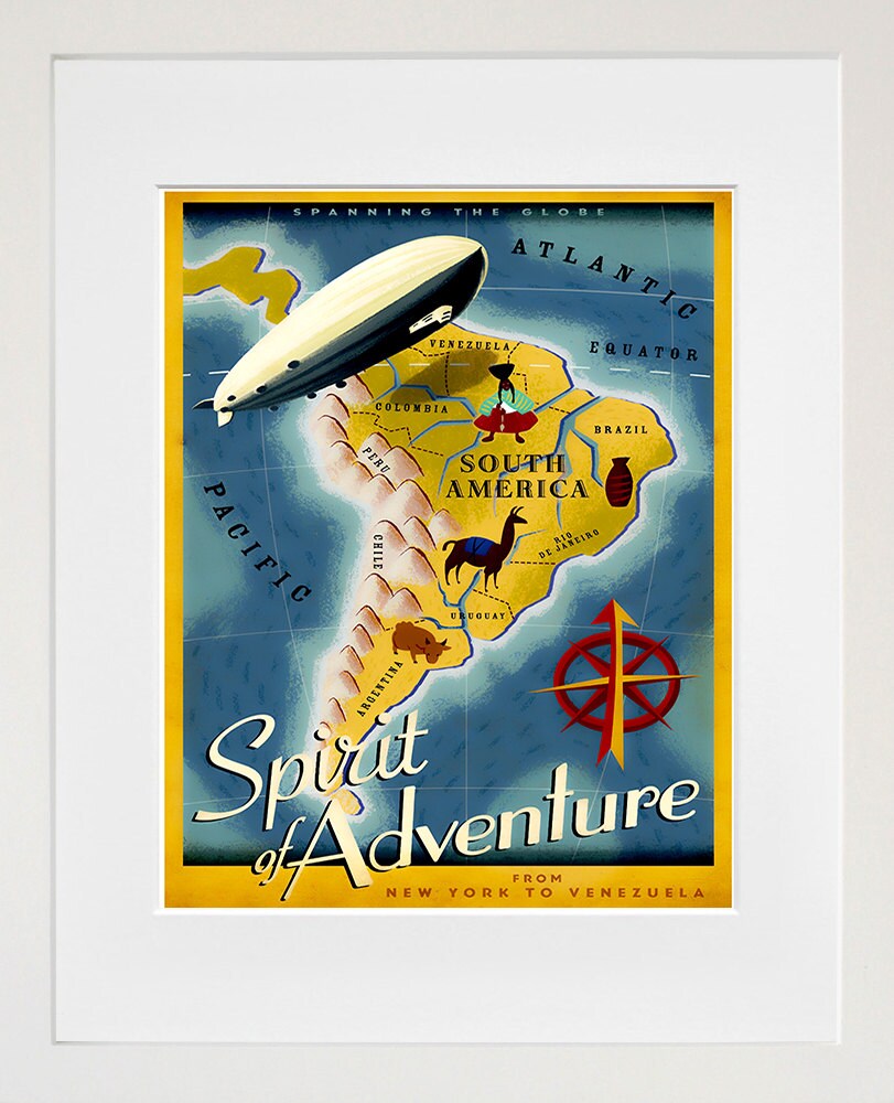 South America Venezuela Vintage Travel Poster Wall Art Print (ZT409)