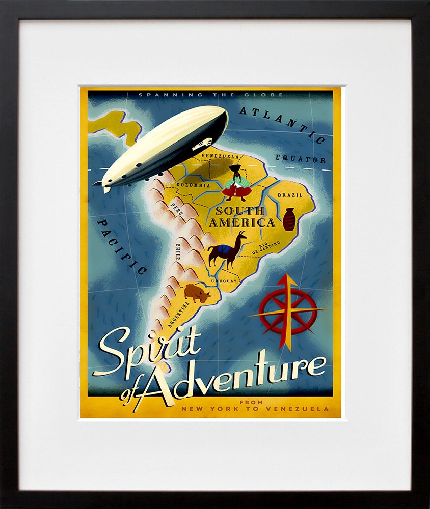 South America Venezuela Vintage Travel Poster Wall Art Print (ZT409)