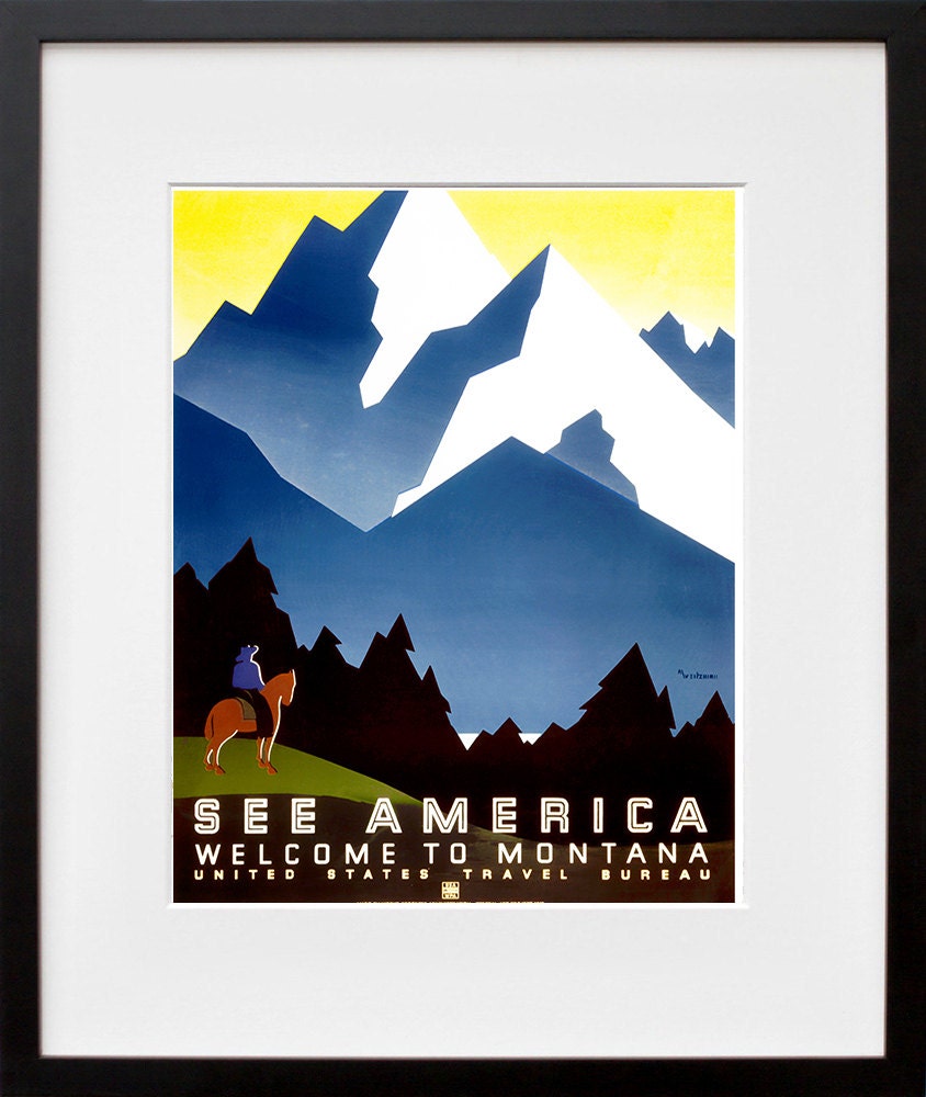 See America Vintage Travel Poster Wall Art Print (ZT429)