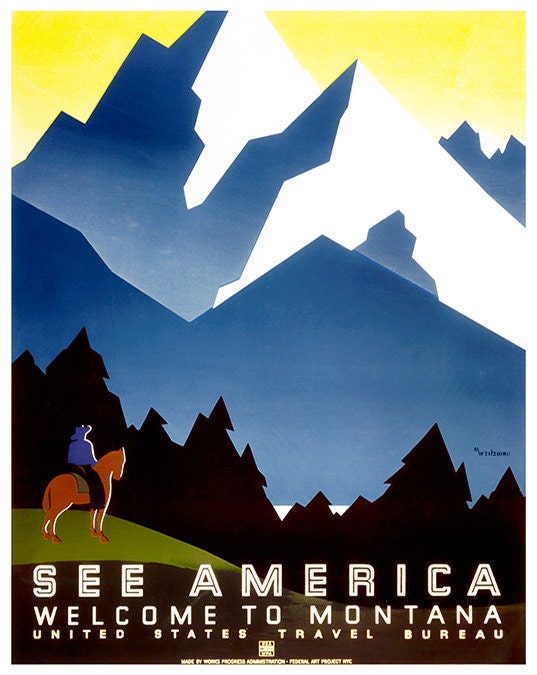 See America Vintage Travel Poster Wall Art Print (ZT429)