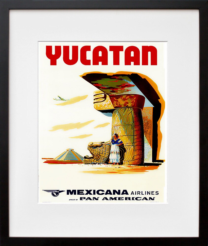 Yucatan Mexico Vintage Travel Poster Wall Art Print (ZT441)