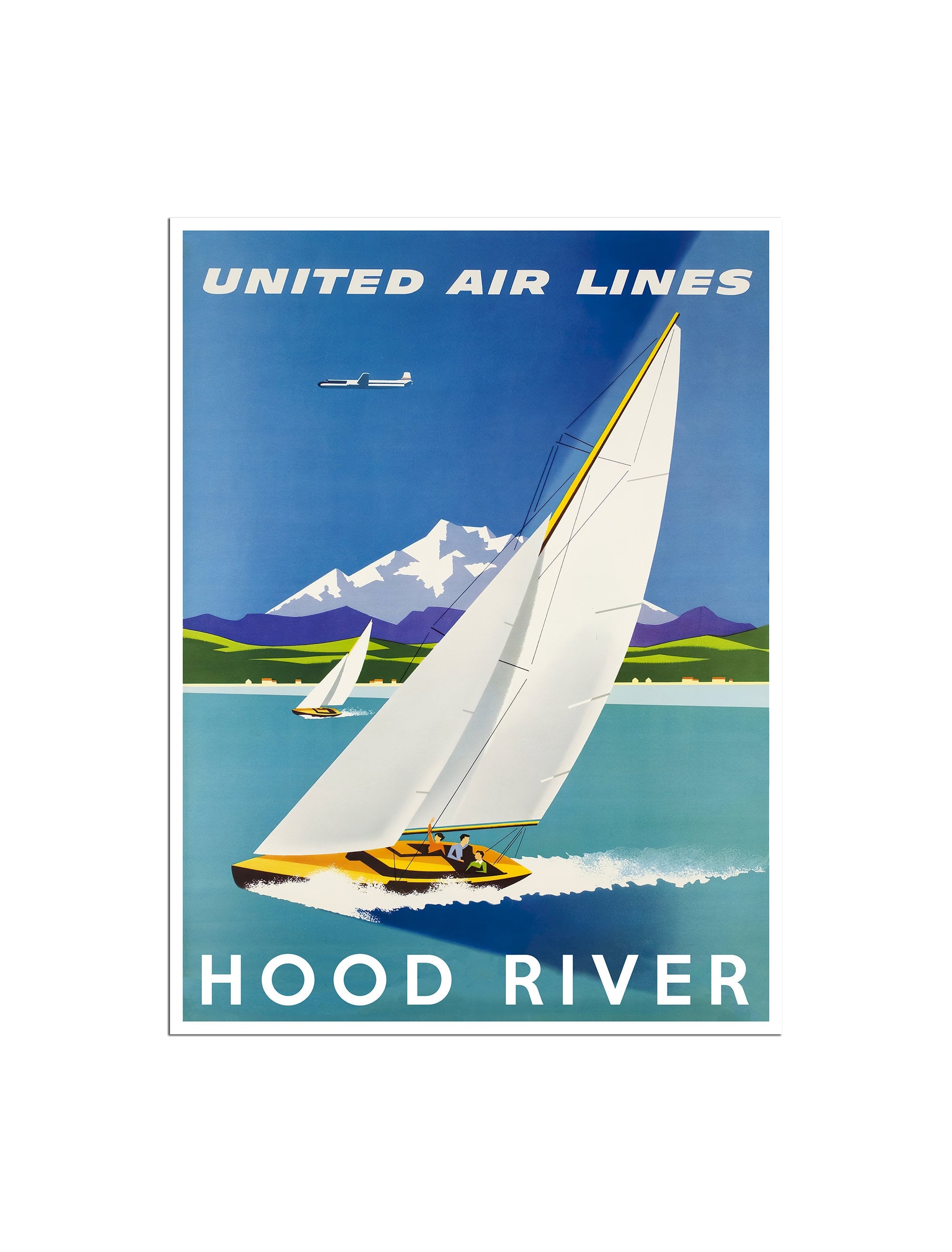 Vintage Oregon Art Print Hood River Travel Poster Retro Home Decor (XR4713)
