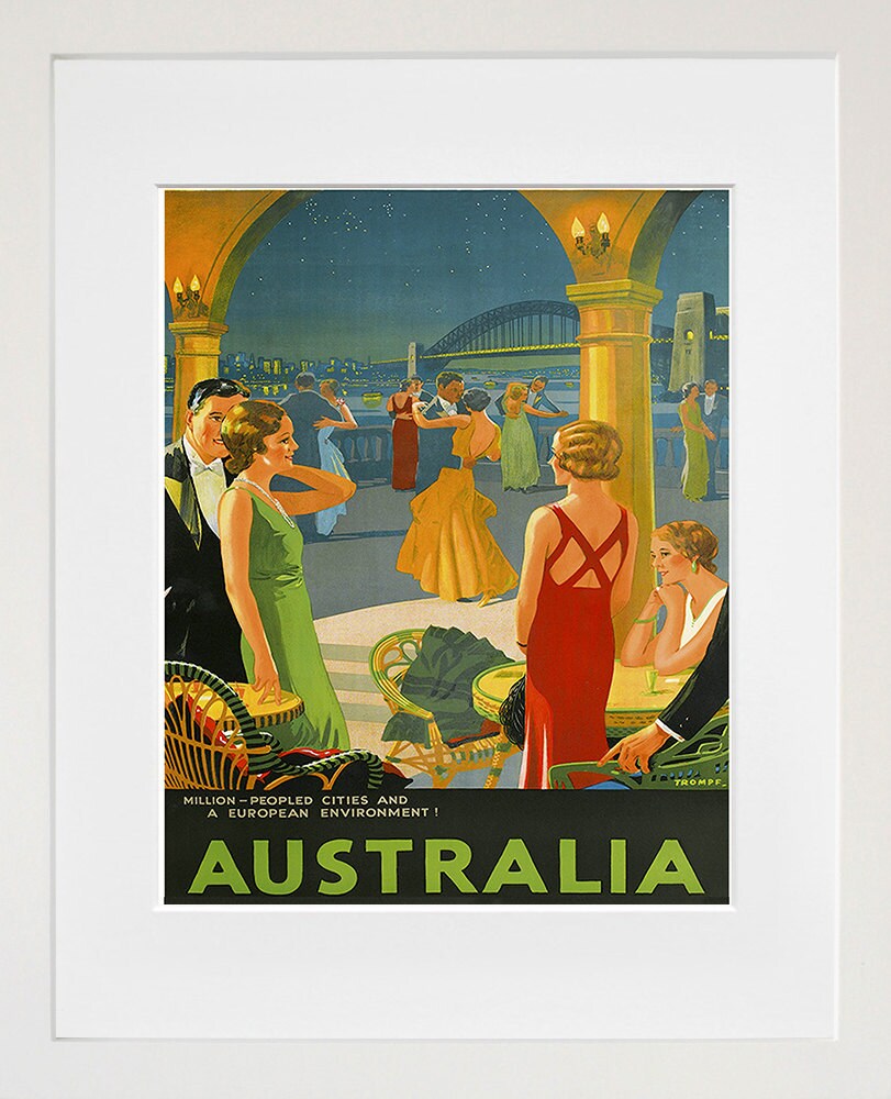 Australia Travel Art Sign Wall Decor Poster Print (XR300)