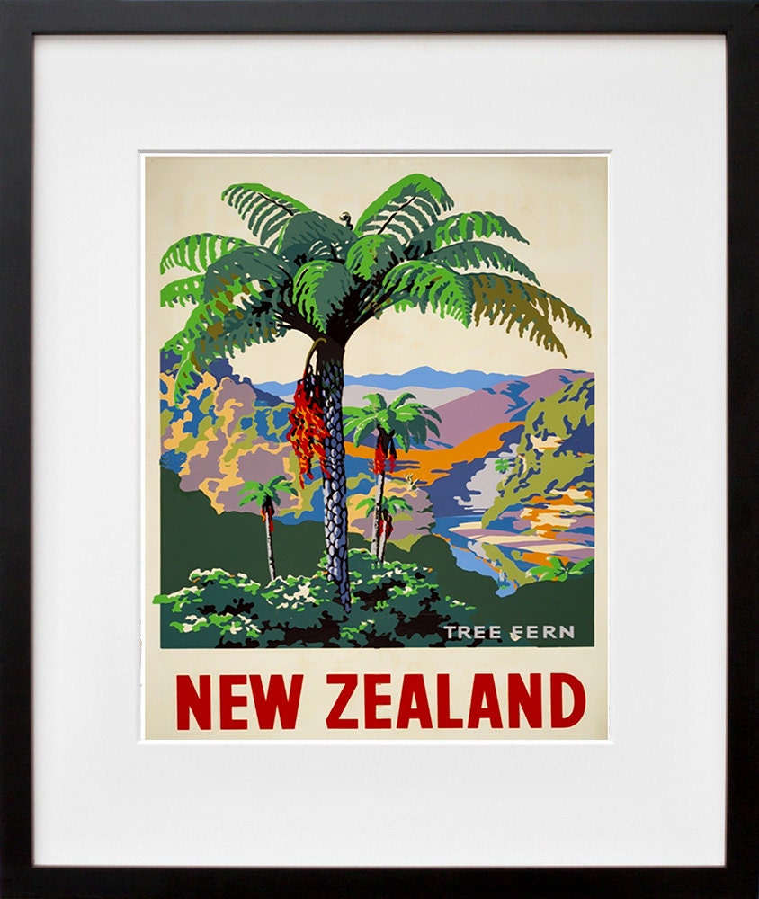 New Zealand Travel Art Sign Wall Decor Poster Print (XR311)
