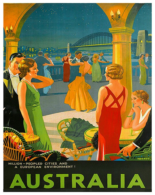 Australia Travel Art Sign Wall Decor Poster Print (XR300)