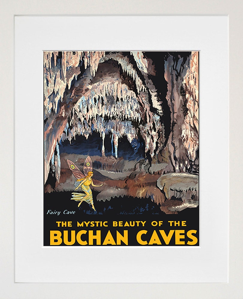 Australia Art Travel Poster Buchan Caves Vintage Sign Retro Print (ZT98)