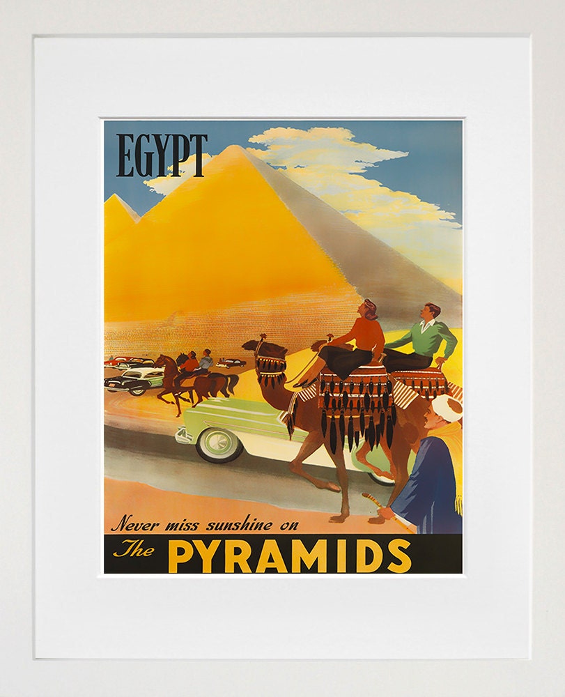 Egypt Art Vintage Travel Poster Print Home Egyptian Wall Decor (XR242)