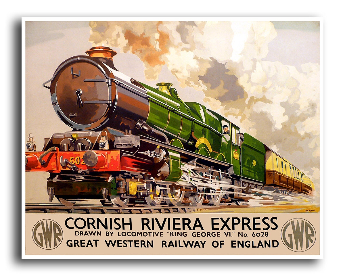 Railways Travel Poster Railroad Art Train Print (XR703)