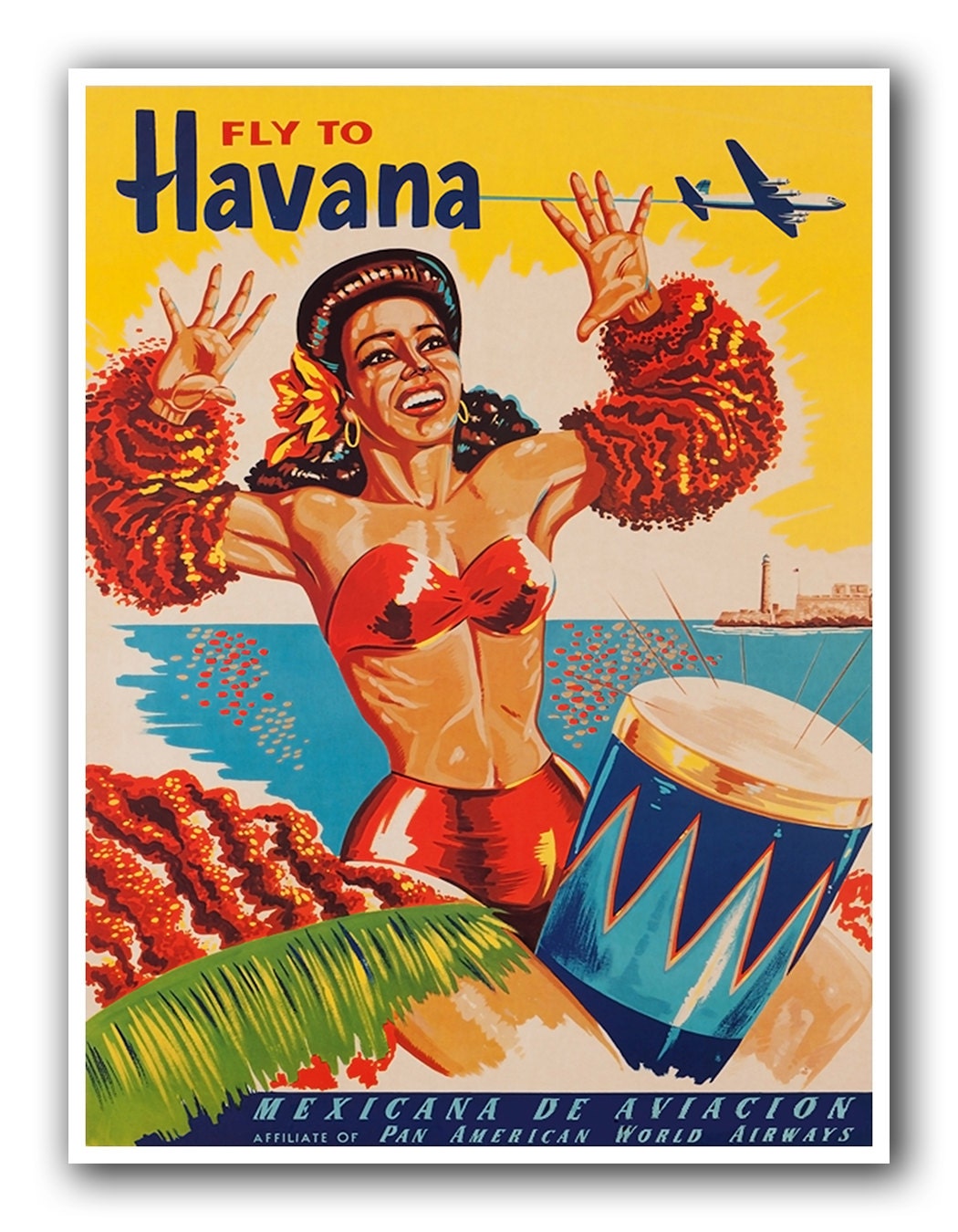 Havana Art Print Cuba Travel Poster Vintage Home Decor (XR878)