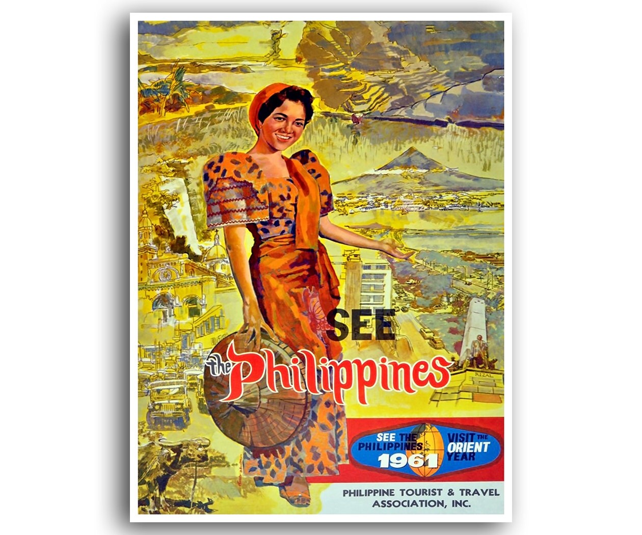 Phillipines Art Print Travel Poster Asian Home Decor (XR851)