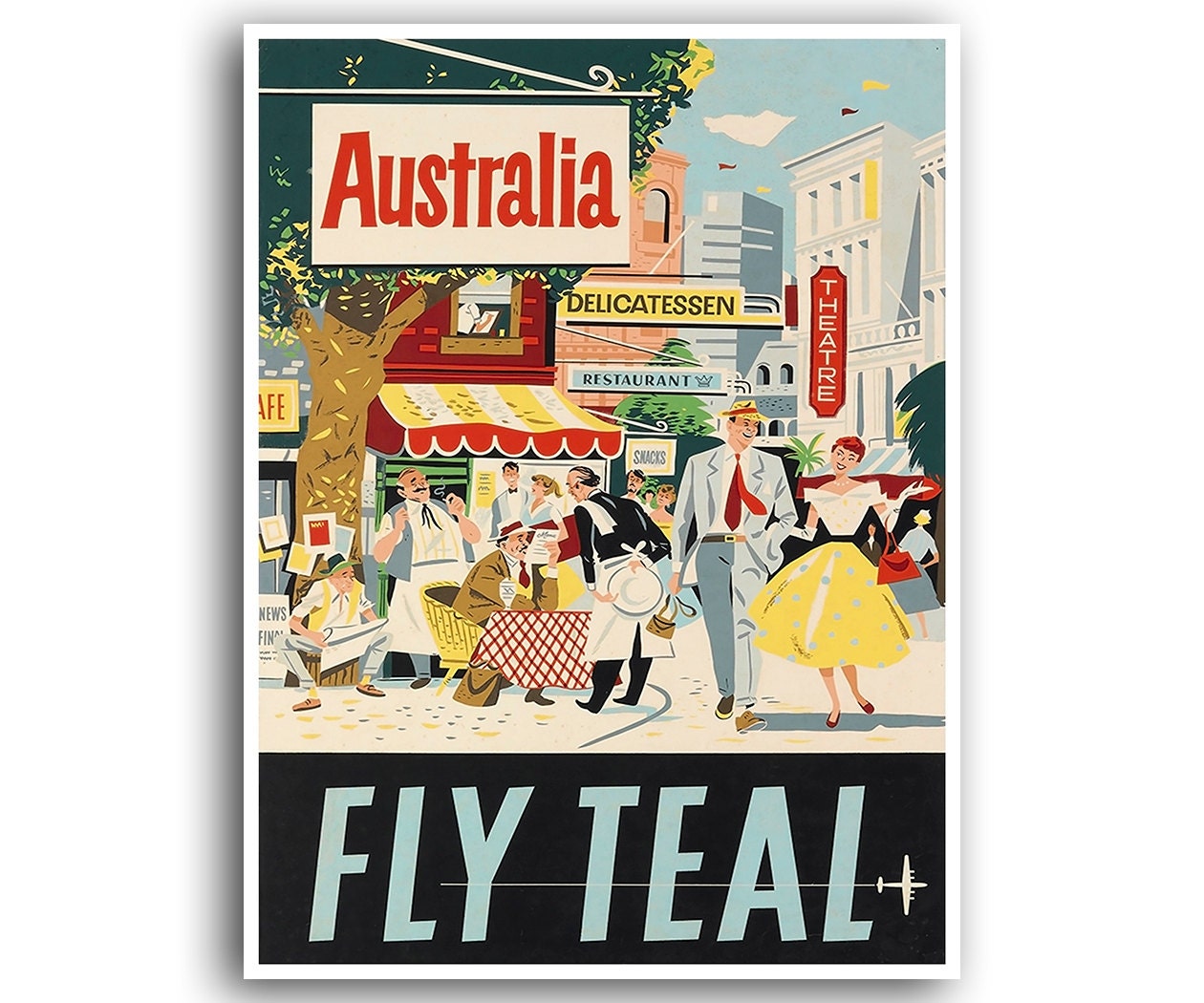 Australia Art Print Travel Poster Retro Home Decor (XR779)