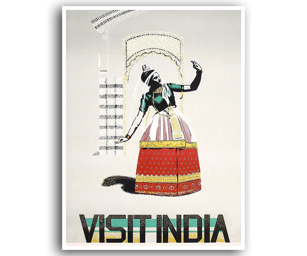 India Art Print Travel Poster Retro Asian Home Decor (XR841)