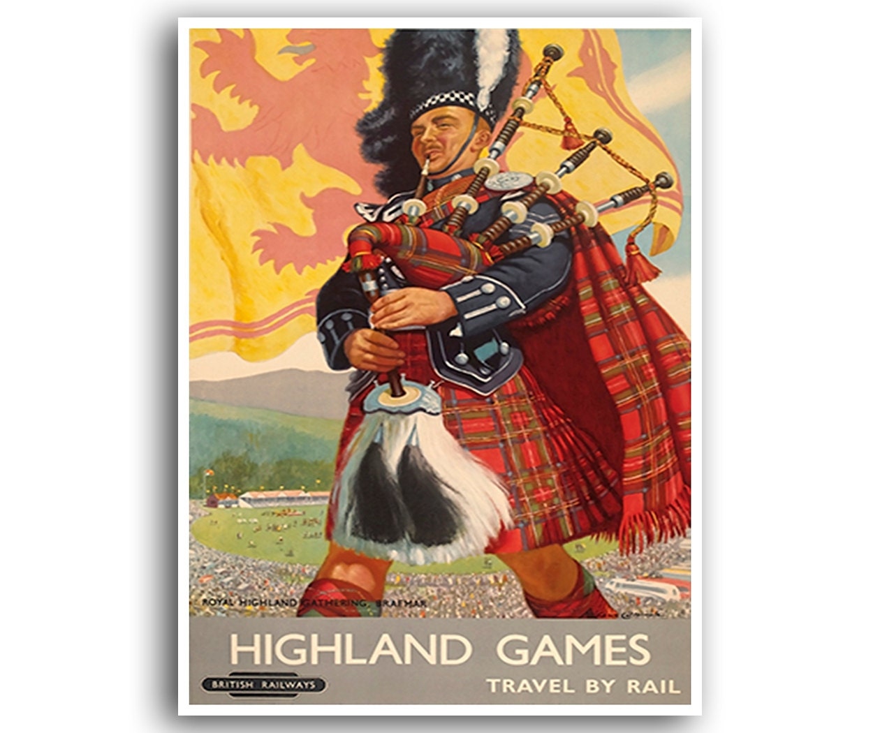 Scotland Art Print Travel Poster Retro Scottish Home Decor (XR786)