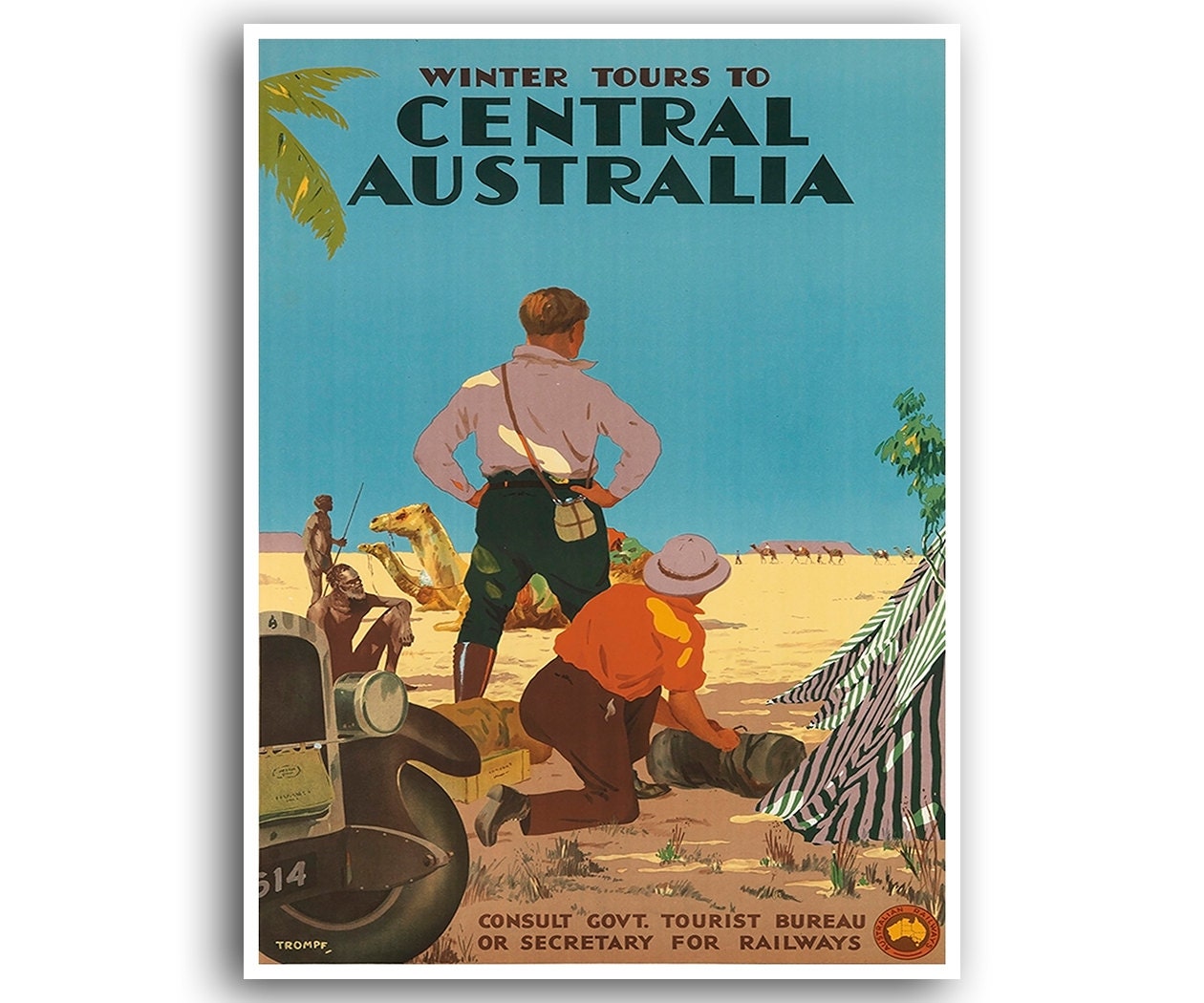 Australia Travel Poster Home Decor Retro Wall Art Print (XR748)