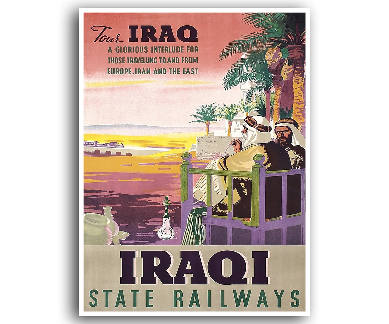 Iraq Travel Poster Home Decor Retro Art Print (XR725)