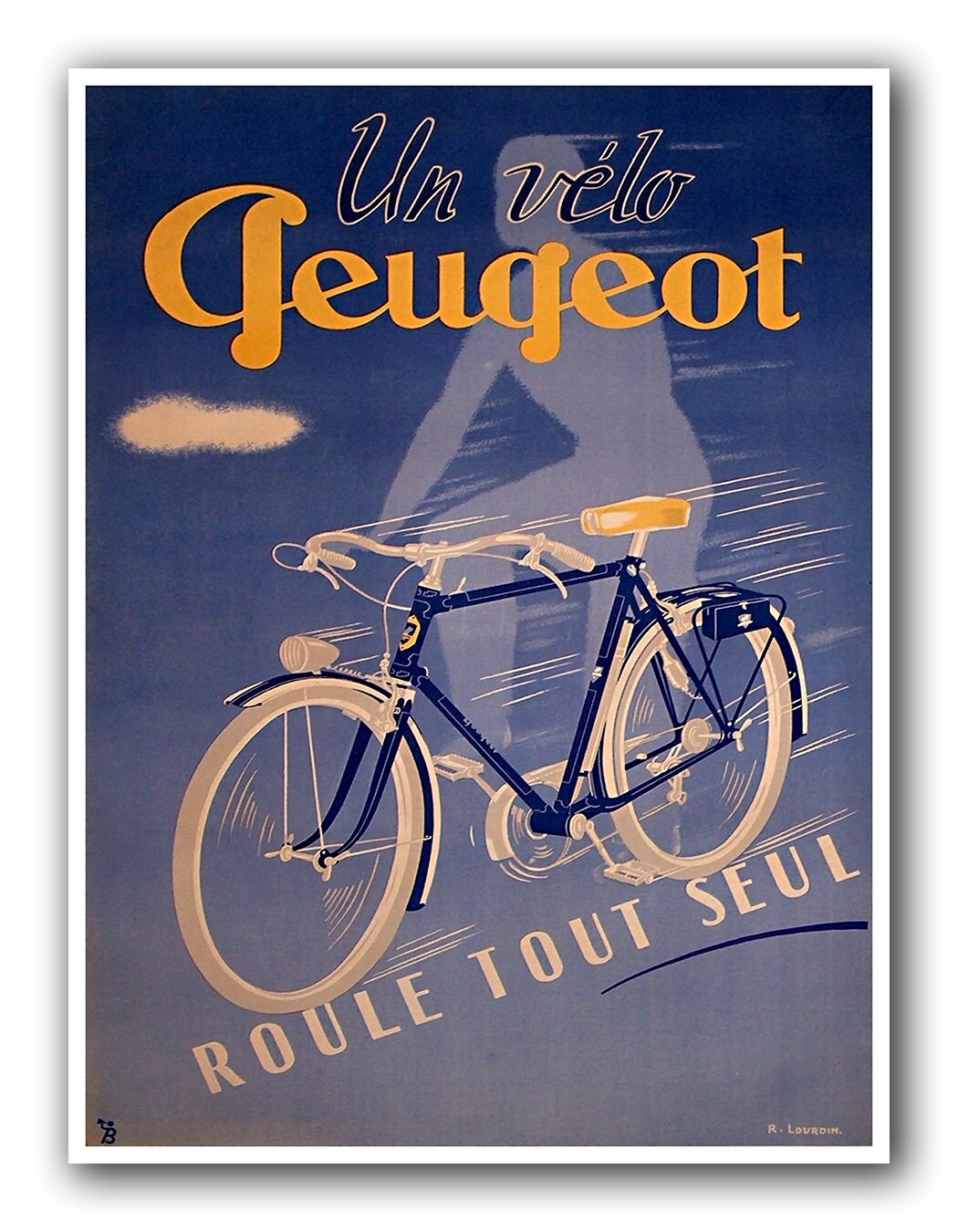 Vintage Bicycling Art Cycling Bike Print Biking Sports Poster (H367)